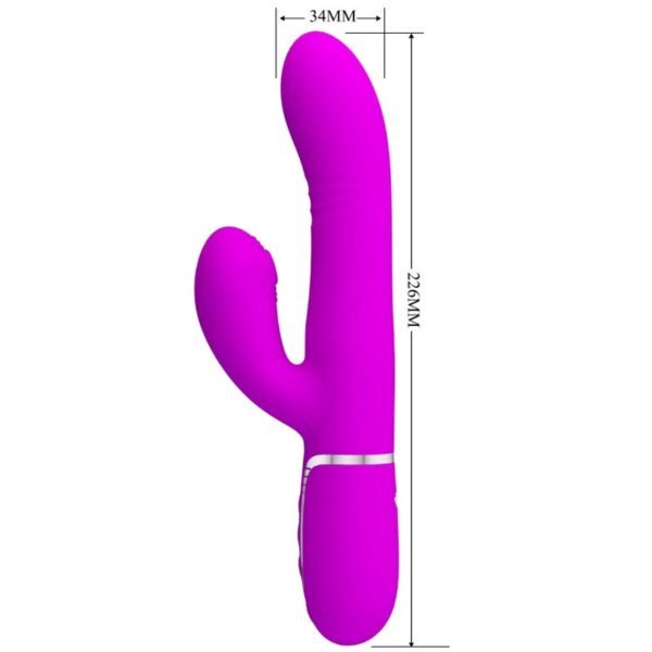 Pretty Love — Thrusting Vibrator, Rechargeable, Fuchsia — G-Spot Vibrators — view 3