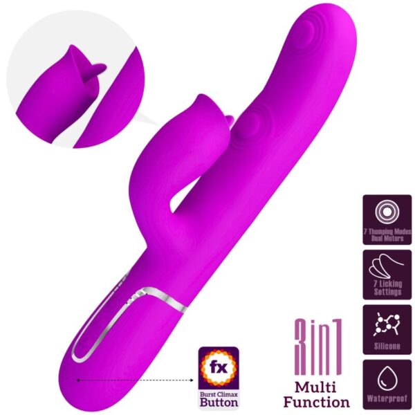 Pretty Love — Rabbit Vibrator, Waterproof, Fuchsia — Rabbit Vibrators — view 2