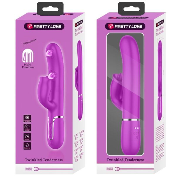 Pretty Love — Rabbit Vibrator, Waterproof, Fuchsia — Rabbit Vibrators — view 4