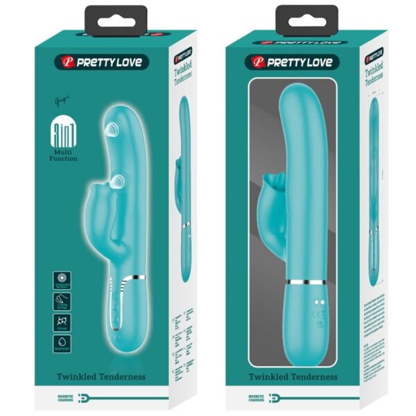 Pretty Love — Rabbit Vibrator, Waterproof, Aqua Green — Rabbit Vibrators — view 4
