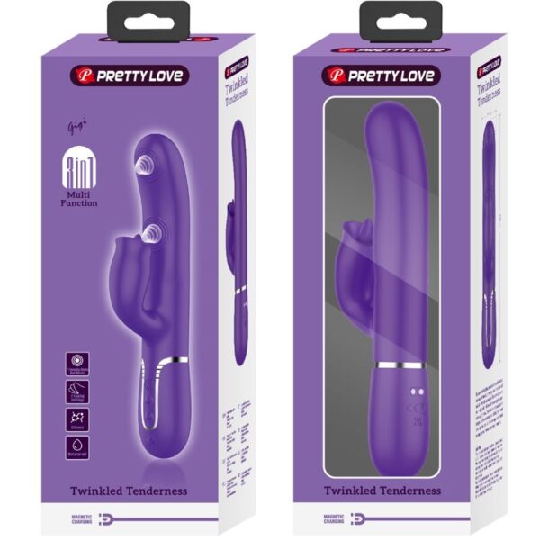 Pretty Love — Rabbit Vibrator, Waterproof, Purple — Rabbit Vibrators — view 4