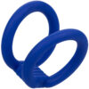 CalExotics Admiral Dual Cage — Cock Ring, Silicone, Blue — Classic Cock Rings