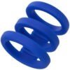 CalExotics Admiral Triple Cage — Cock Ring, Silicone, Blue — Classic Cock Rings