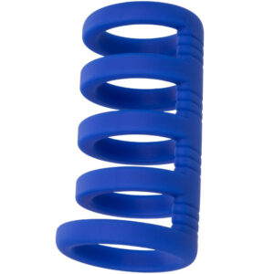 CalExotics Admiral Xtreme Cage — Cock Ring, Silicone, Blue — Classic Cock Rings — view 4