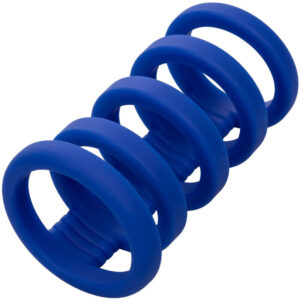 CalExotics Admiral Xtreme Cage — Cock Ring, Silicone, Blue — Classic Cock Rings