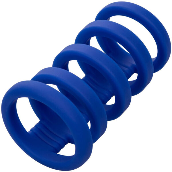 CalExotics Admiral Xtreme Cage — Cock Ring, Silicone, Blue — Classic Cock Rings