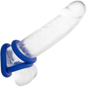 CalExotics Admiral — Cock Ring Set, Silicone, Blue — Classic Cock Rings — view 3