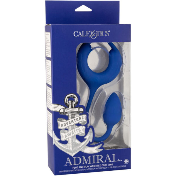 CalExotics Admiral Weighted — Vibrating Cock Ring, Rechargeable — Cock Rings — view 3