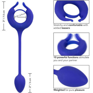 CalExotics Admiral Weighted — Vibrating Cock Ring, Rechargeable — Cock Rings — view 2