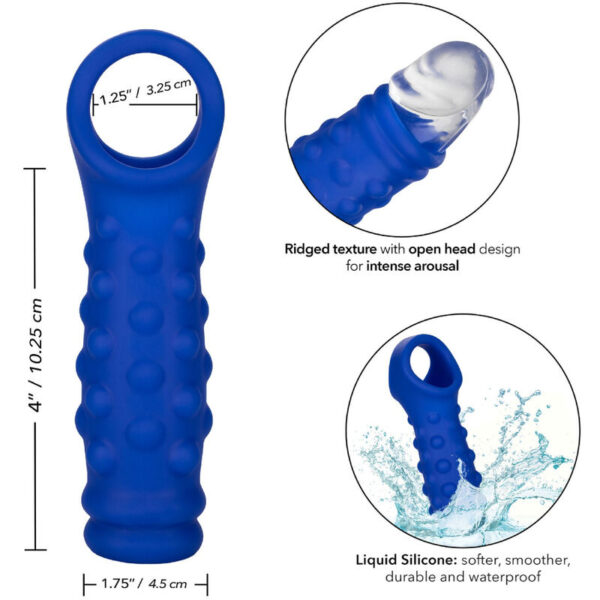 CalExotics Admiral Beaded — Girth Sleeve, Silicone, Blue — Girth Sleeves — view 2