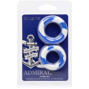 CalExotics Admiral — Cock Ring Set, Silicone, Large and XL — Classic Cock Rings — view 4