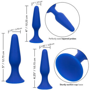 CalExotics Admiral — Anal Training Kit, Silicone, Blue — view 2