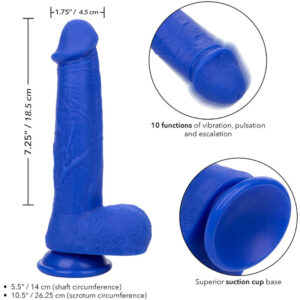 CalExotics Admiral Captain — Realistic Vibrator, 22.25 cm, Blue — Realistic Vibrators — view 4