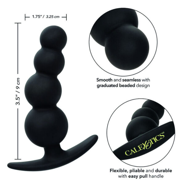 CalExotics Boundless Beaded — Butt Plug, Silicone, 9 cm — Anal — view 2
