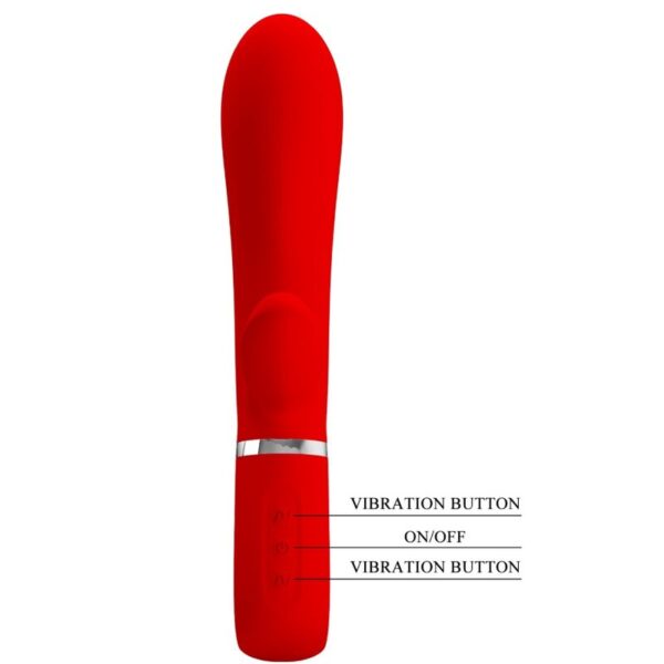 Pretty Love Thomas — Rabbit Vibrator, Rechargeable, Red — G-Spot Vibrators — view 7