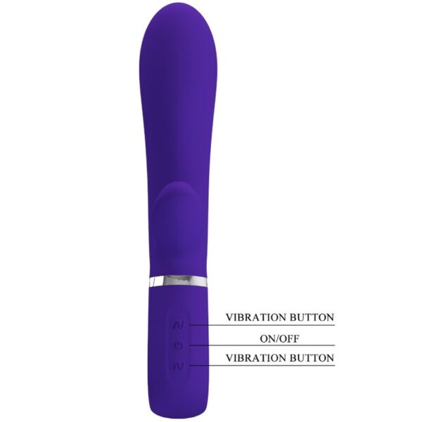 Pretty Love Thomas — Rabbit Vibrator, Rechargeable, Purple — G-Spot Vibrators — view 6
