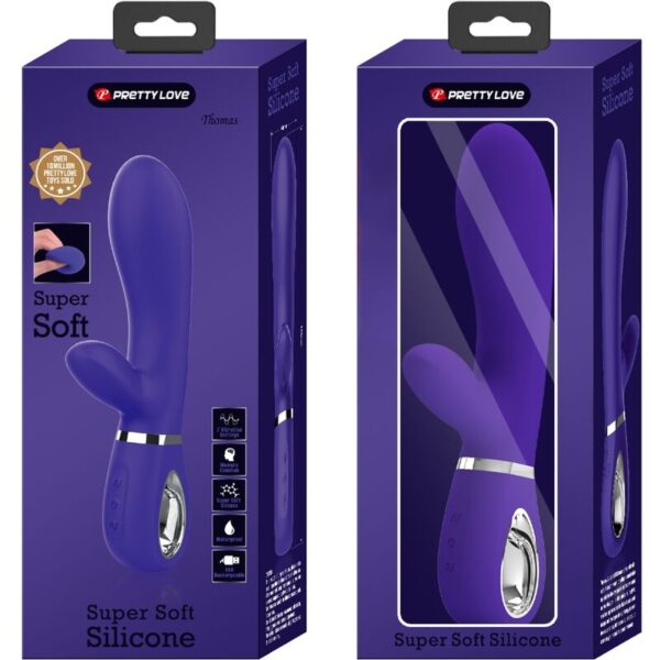 Pretty Love Thomas — Rabbit Vibrator, Rechargeable, Purple — G-Spot Vibrators — view 5