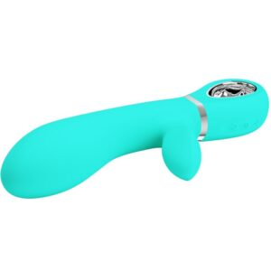Pretty Love Thomas — Rabbit Vibrator, Rechargeable, Aqua Green — G-Spot Vibrators — view 2