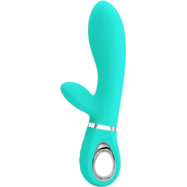 Pretty Love Thomas — Rabbit Vibrator, Rechargeable, Aqua Green — G-Spot Vibrators