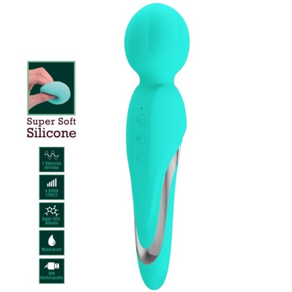 Pretty Love Walter — Wand Massager, Rechargeable, Aqua Green — Clitoral Stimulators — view 5