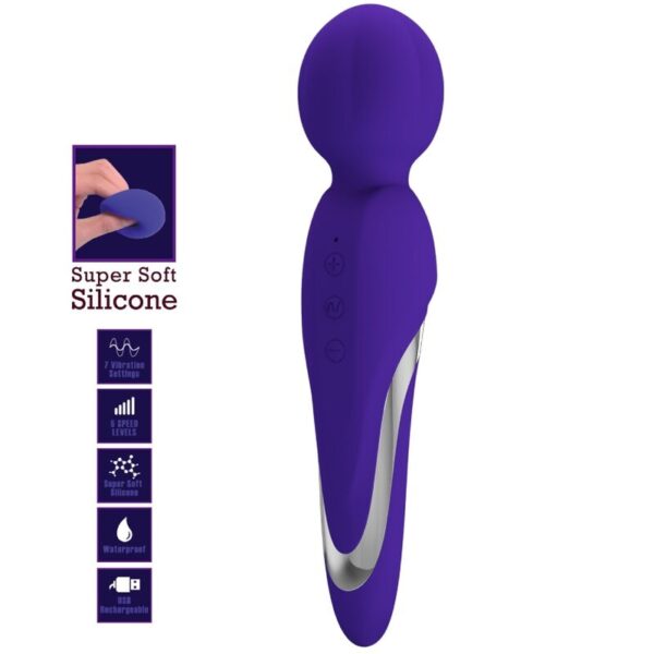 Pretty Love Walter — Wand Massager, Rechargeable, Purple — Clitoral Stimulators — view 8