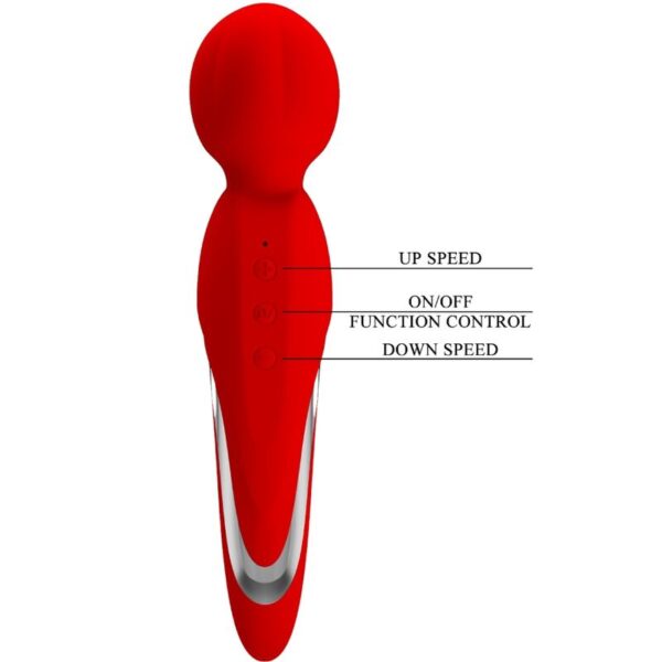 Pretty Love Walter — Wand Massager, Rechargeable, Red — Clitoral Stimulators — view 6