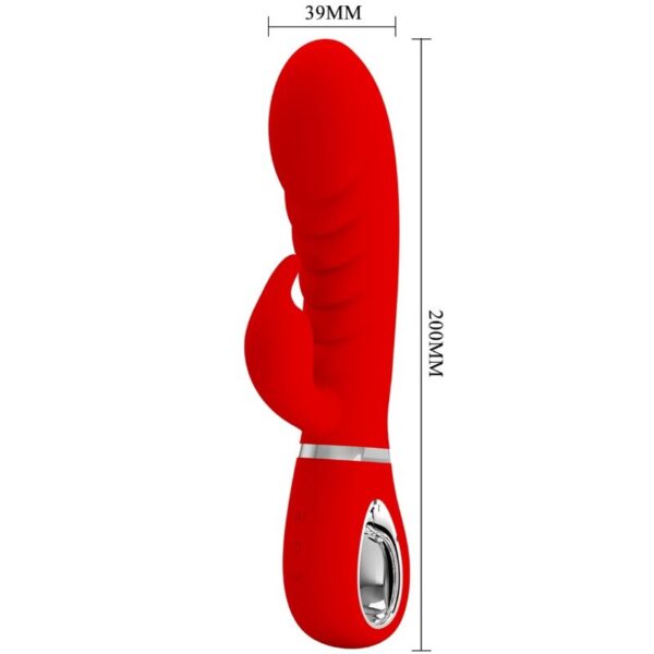 Pretty Love Prescott — Rabbit Vibrator, Rechargeable, Red — G-Spot Vibrators — view 8