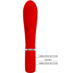 Pretty Love Prescott — Rabbit Vibrator, Rechargeable, Red — G-Spot Vibrators — view 2