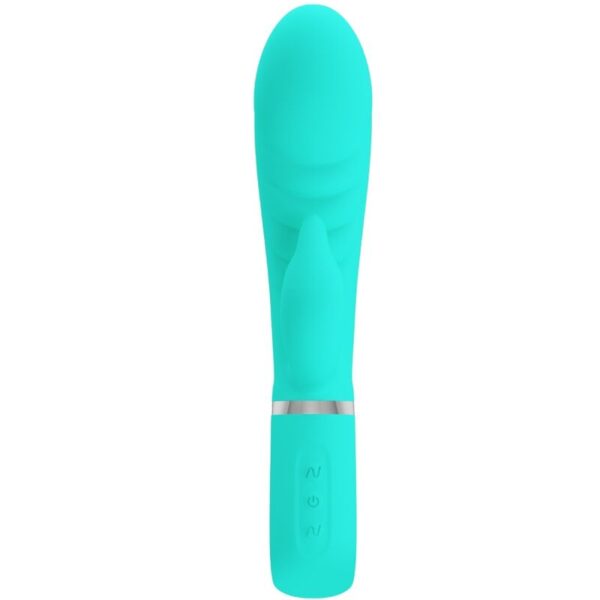 Pretty Love Prescott — Rabbit Vibrator, Rechargeable, Aqua Green — G-Spot Vibrators — view 5