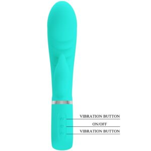 Pretty Love Prescott — Rabbit Vibrator, Rechargeable, Aqua Green — G-Spot Vibrators — view 3