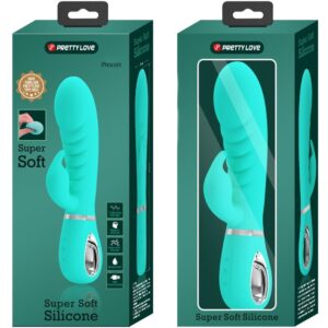 Pretty Love Prescott — Rabbit Vibrator, Rechargeable, Aqua Green — G-Spot Vibrators — view 2