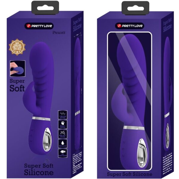 Pretty Love Prescott — Rabbit Vibrator, Rechargeable, Purple — G-Spot Vibrators — view 2