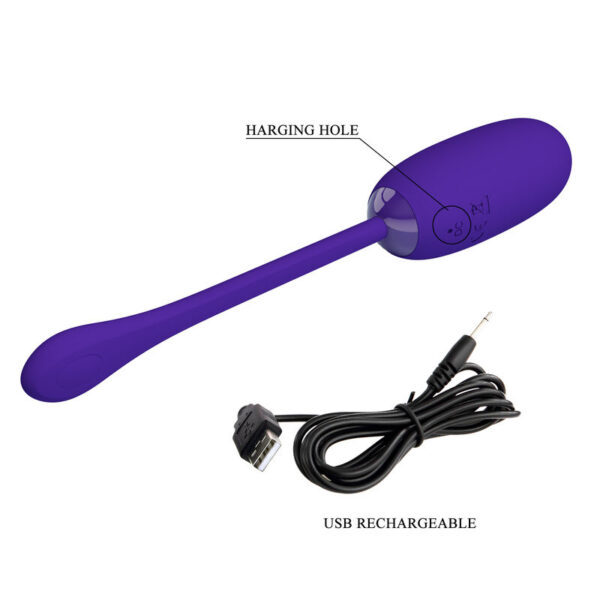Pretty Love Julius — Vibrating Egg, Silicone, Violet — Clitoral Stimulators — view 9