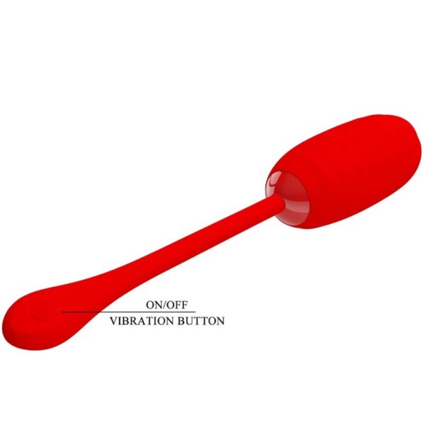 Pretty Love Kirk — Vibrating Egg, Silicone, Red — Vibrating Eggs — view 7