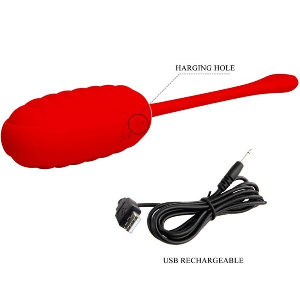 Pretty Love Kirk — Vibrating Egg, Silicone, Red — Vibrating Eggs — view 8