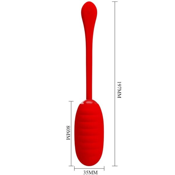 Pretty Love Kirk — Vibrating Egg, Silicone, Red — Vibrating Eggs — view 6