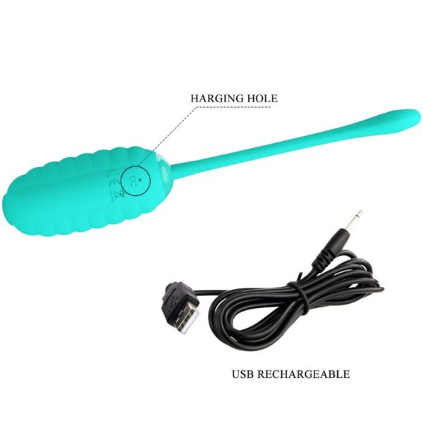 Pretty Love Kirk — Vibrating Egg, Silicone, Aqua Green — Vibrating Eggs — view 8
