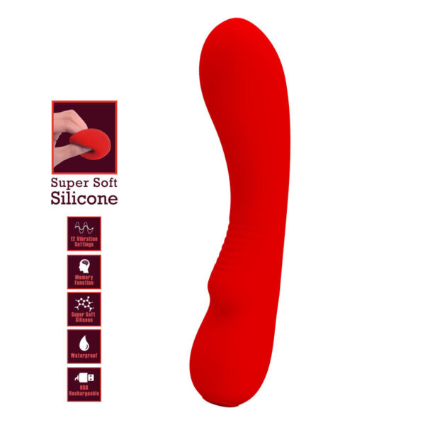Pretty Love Prescott — G-Spot Vibrator, Waterproof, Red — G-Spot Vibrators — view 6