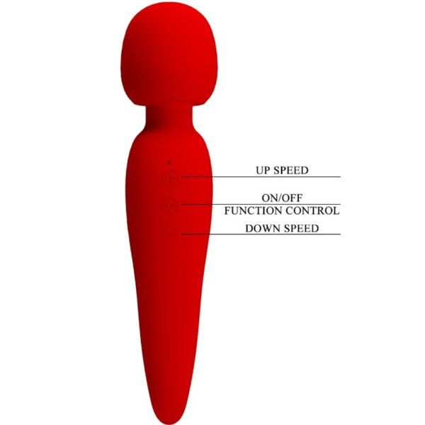 Pretty Love Meredith — Wand Massager, Waterproof, Red — Handheld Massagers — view 7