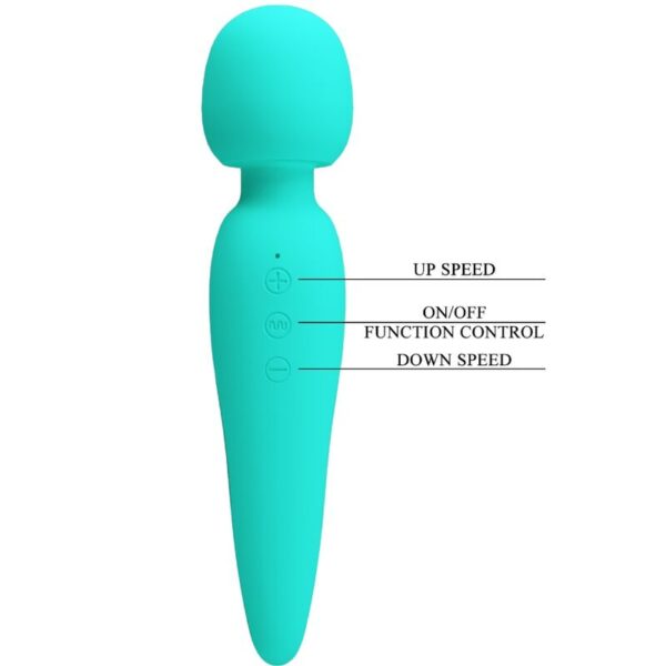 Pretty Love Meredith — Wand Massager, Waterproof, Aqua Green — Handheld Massagers — view 9