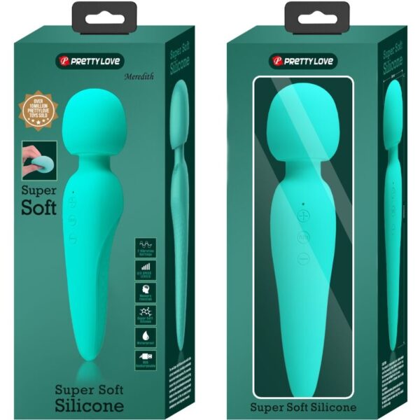 Pretty Love Meredith — Wand Massager, Waterproof, Aqua Green — Handheld Massagers — view 7