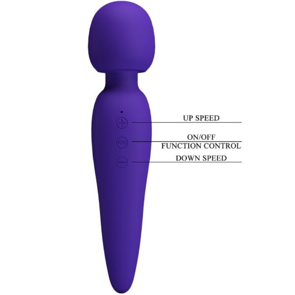 Pretty Love Meredith — Wand Massager, Waterproof, Purple — Handheld Massagers — view 2