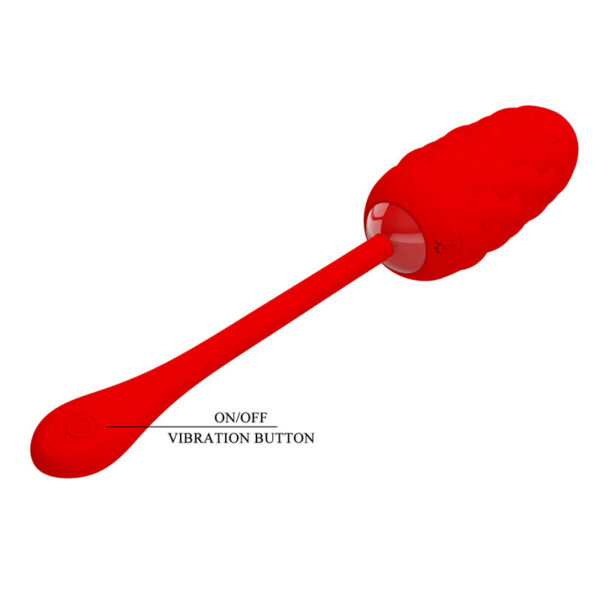 Pretty Love — Vibrating Egg, Silicone, Red — Clitoral Stimulators — view 8
