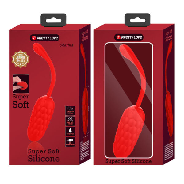 Pretty Love — Vibrating Egg, Silicone, Red — Clitoral Stimulators — view 10