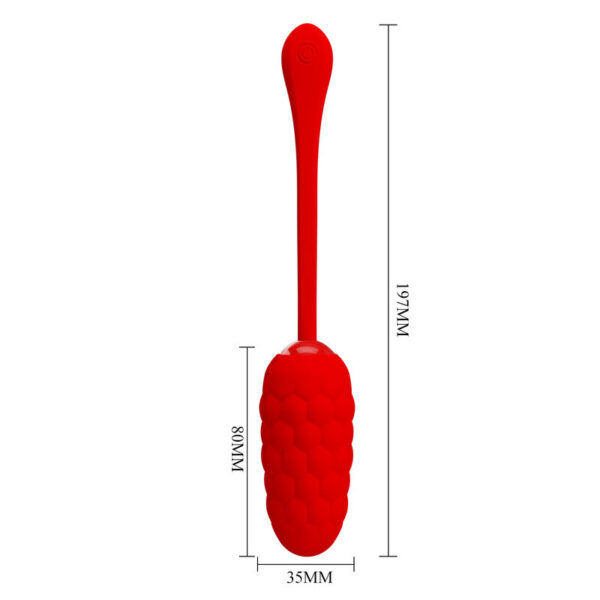 Pretty Love — Vibrating Egg, Silicone, Red — Clitoral Stimulators — view 7