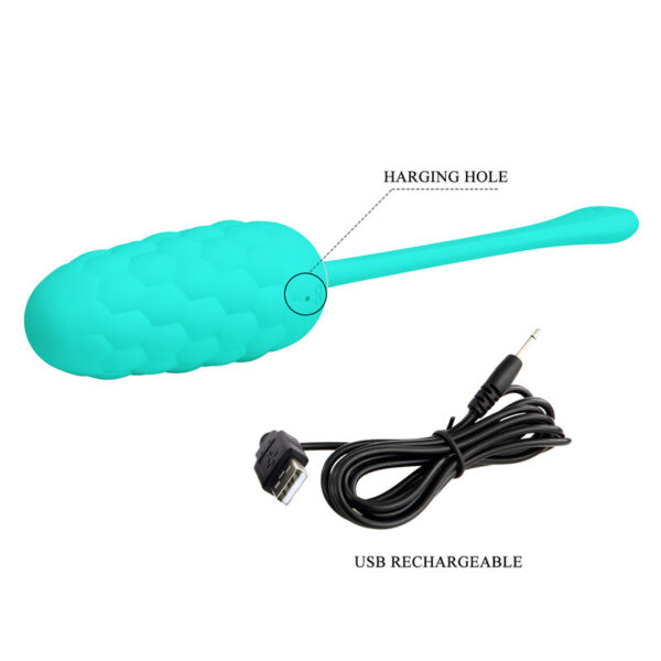 Pretty Love — Vibrating Egg, Silicone, Aqua Green — Clitoral Stimulators — view 11