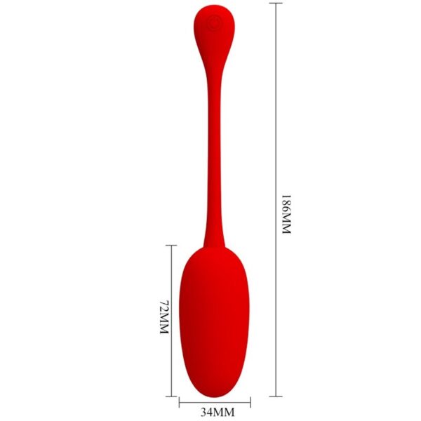 Pretty Love Knucker — Vibrating Egg, Silicone, Red — Clitoral Stimulators — view 6