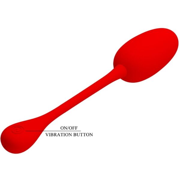 Pretty Love Knucker — Vibrating Egg, Silicone, Red — Clitoral Stimulators — view 7