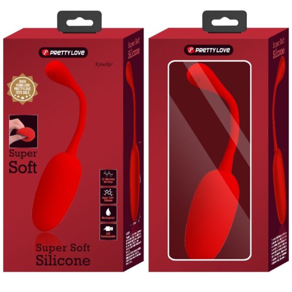 Pretty Love Knucker — Vibrating Egg, Silicone, Red — Clitoral Stimulators — view 9