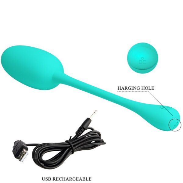 Pretty Love Knucker — Vibrating Egg, Silicone, Aqua Green — Clitoral Stimulators — view 6